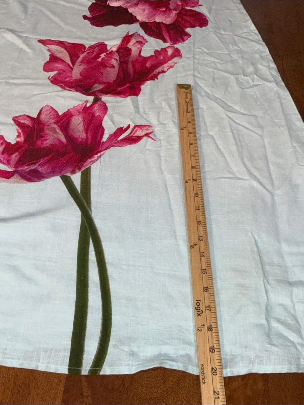 PAPER HEART Anthropologie V-Neck Light Blue Maxi Dress with Pink Floral Print - Picture 9 of 9